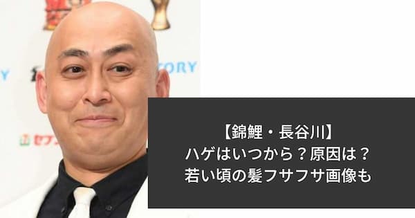 錦鯉長谷川のハゲはいつから 原因は病気 若い頃の髪フサフサ画像も調査 なんでもカフェ